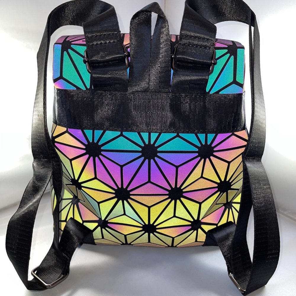 Geometric Reflective Luminous Backpack - image 6